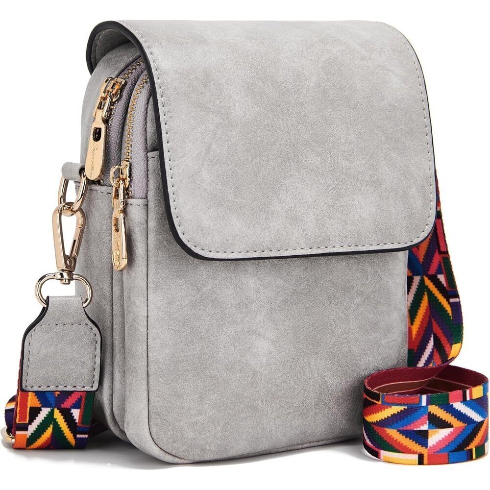 Vegan Leather Crossbody Bag Women Small Purse Adjustable Strap Stylish